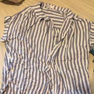 Madewell Blue and White Striped Top